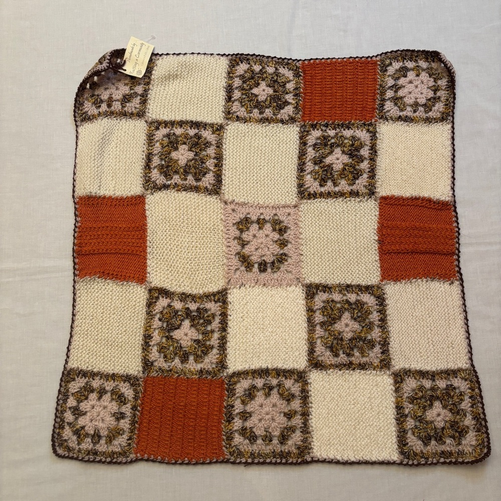 Handmade Crocheted Granny Square Blanket